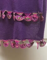 Jean's beautiful orgininal scarf edging. Ohio Thread Whisperers, Chagrin Falls, OH.